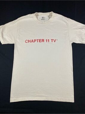 Chapter Off-White Crewneck Tee with Black Printed Label